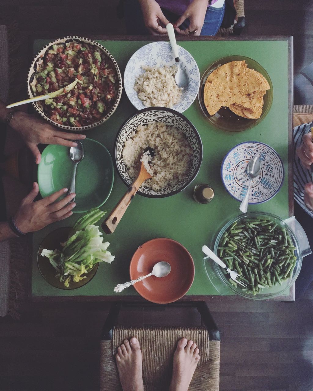 on-photography-green-table