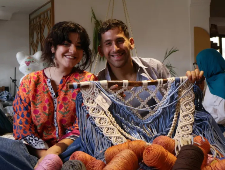 El Ashry Studio: The Dream of a Shaded Aswan. In these dreams, the scorching pavements are sheltered by blooming trees and a city-wide sunshade of colorful crocheted squares.
